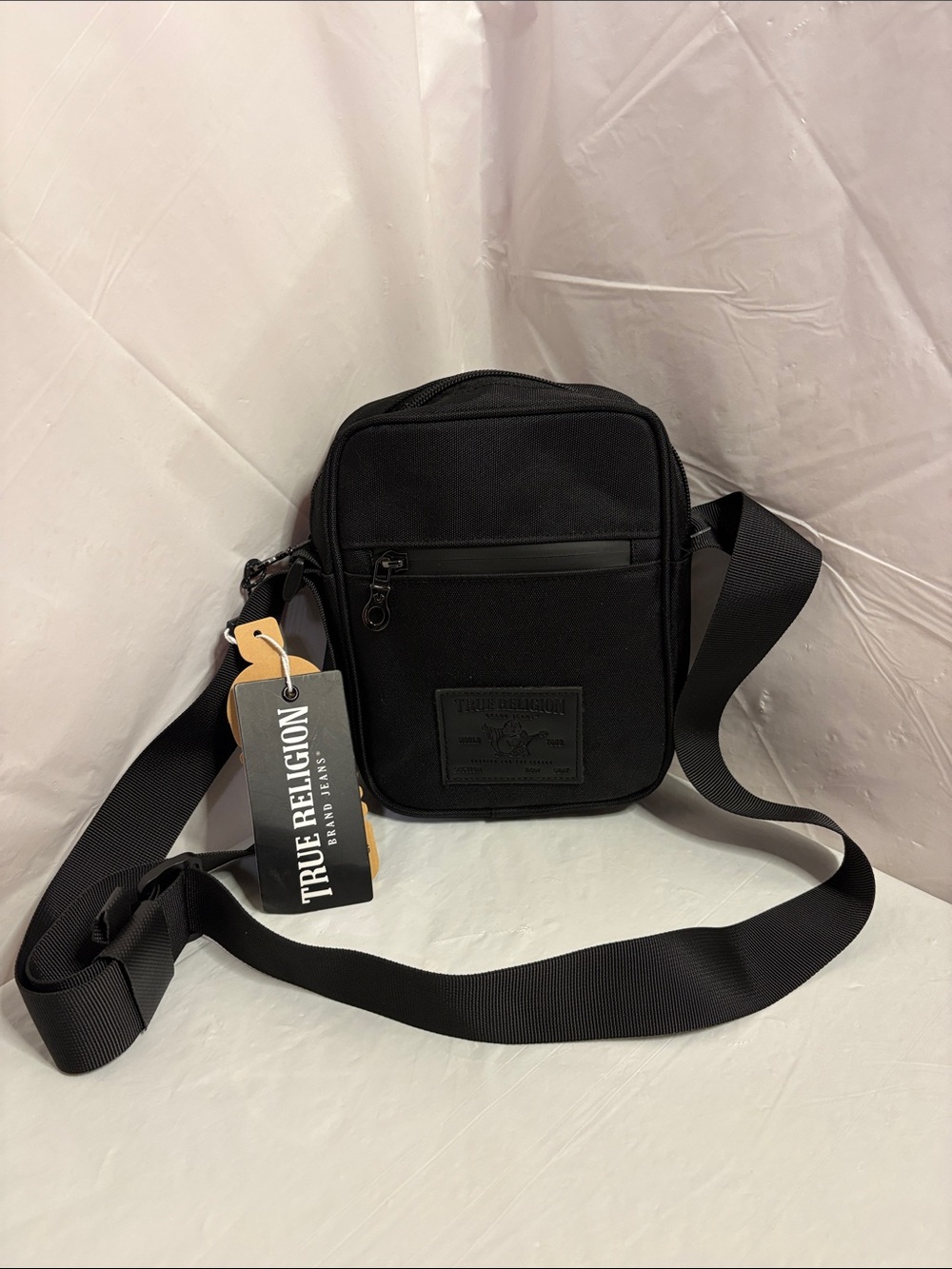 True Religion Black Nylon Messenger Crossbody